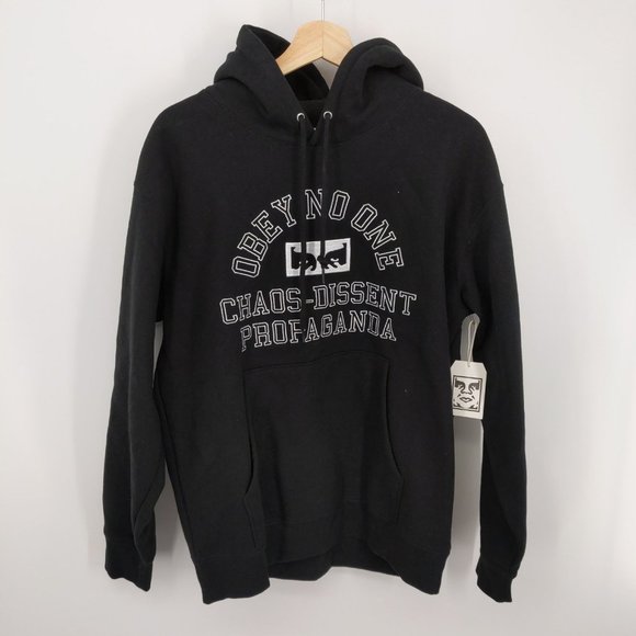 obey distant black hoodie